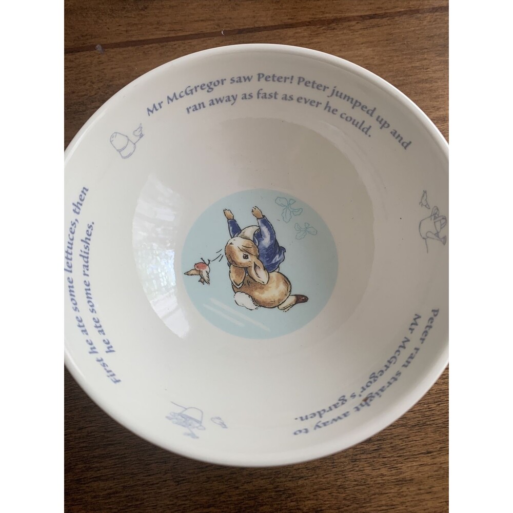 Wedgwood Peter Rabbit Child’s Bowl Beatrix Potter Old Mr. Rabbit